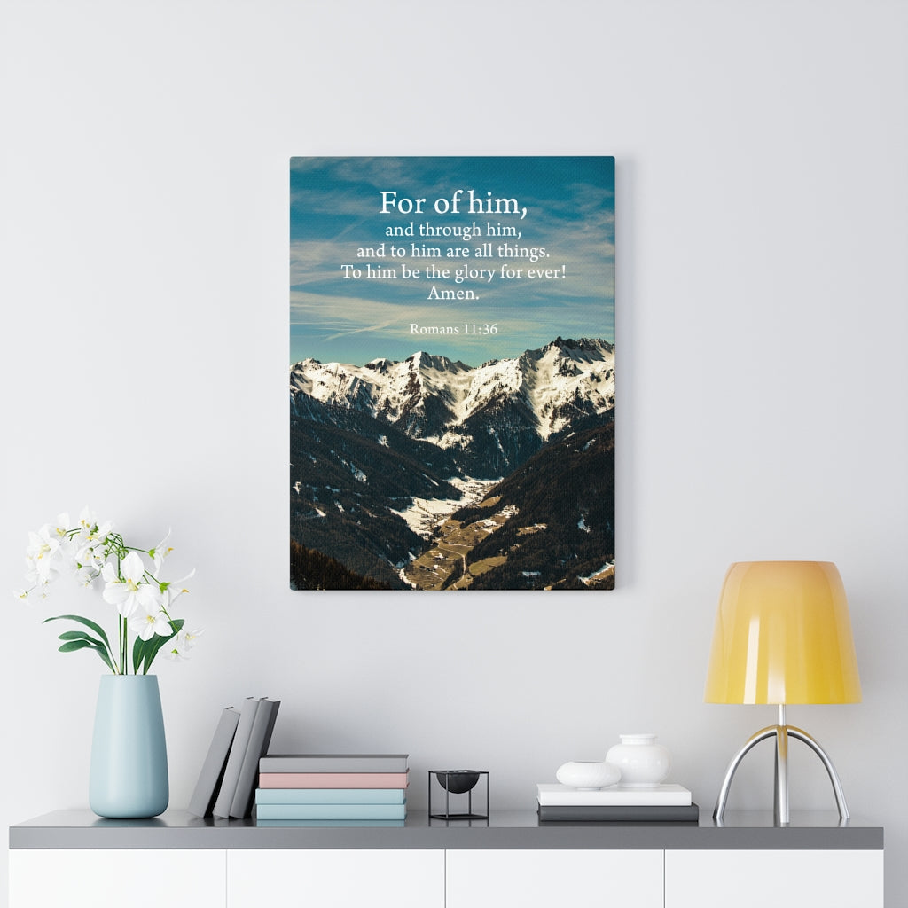 Scripture Walls To Him Be the Glory Romans 11:36 Wall Art Christian Home Decor Unframed-Express Your Love Gifts