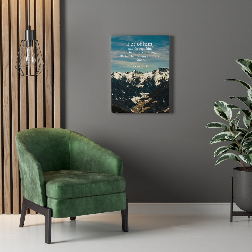 Scripture Walls To Him Be the Glory Romans 11:36 Wall Art Christian Home Decor Unframed-Express Your Love Gifts