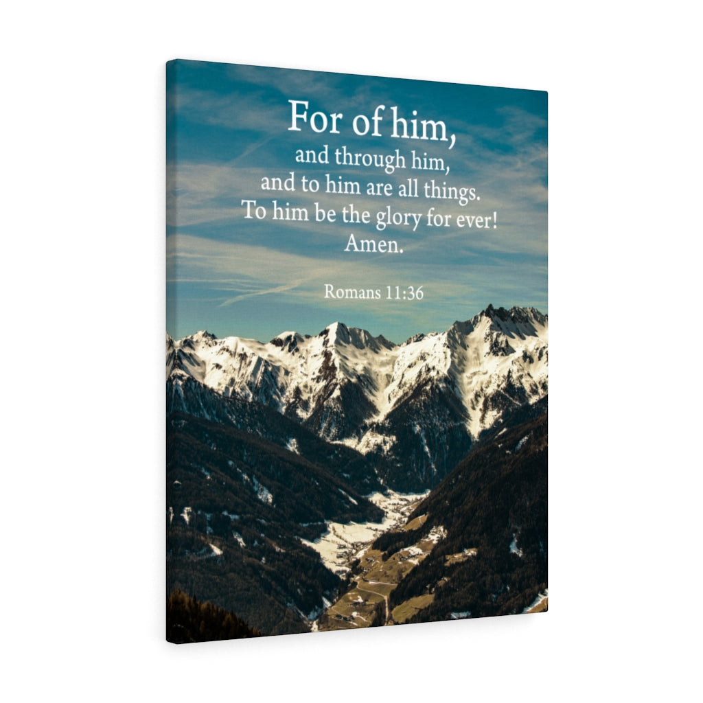 Scripture Walls To Him Be the Glory Romans 11:36 Wall Art Christian Home Decor Unframed-Express Your Love Gifts