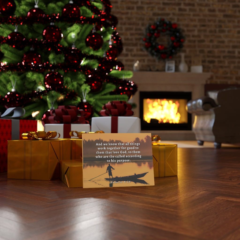 To His Purpose Romans 8:28 Bible Verse Canvas Christian Wall Art Ready to Hang Unframed-Express Your Love Gifts