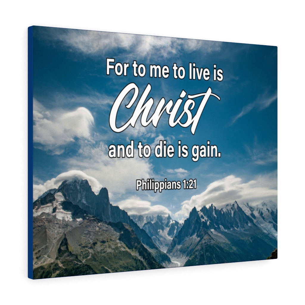 To Live is Christ Philippians 1:21 Wall Art Christian Home Decor Unframed-Express Your Love Gifts