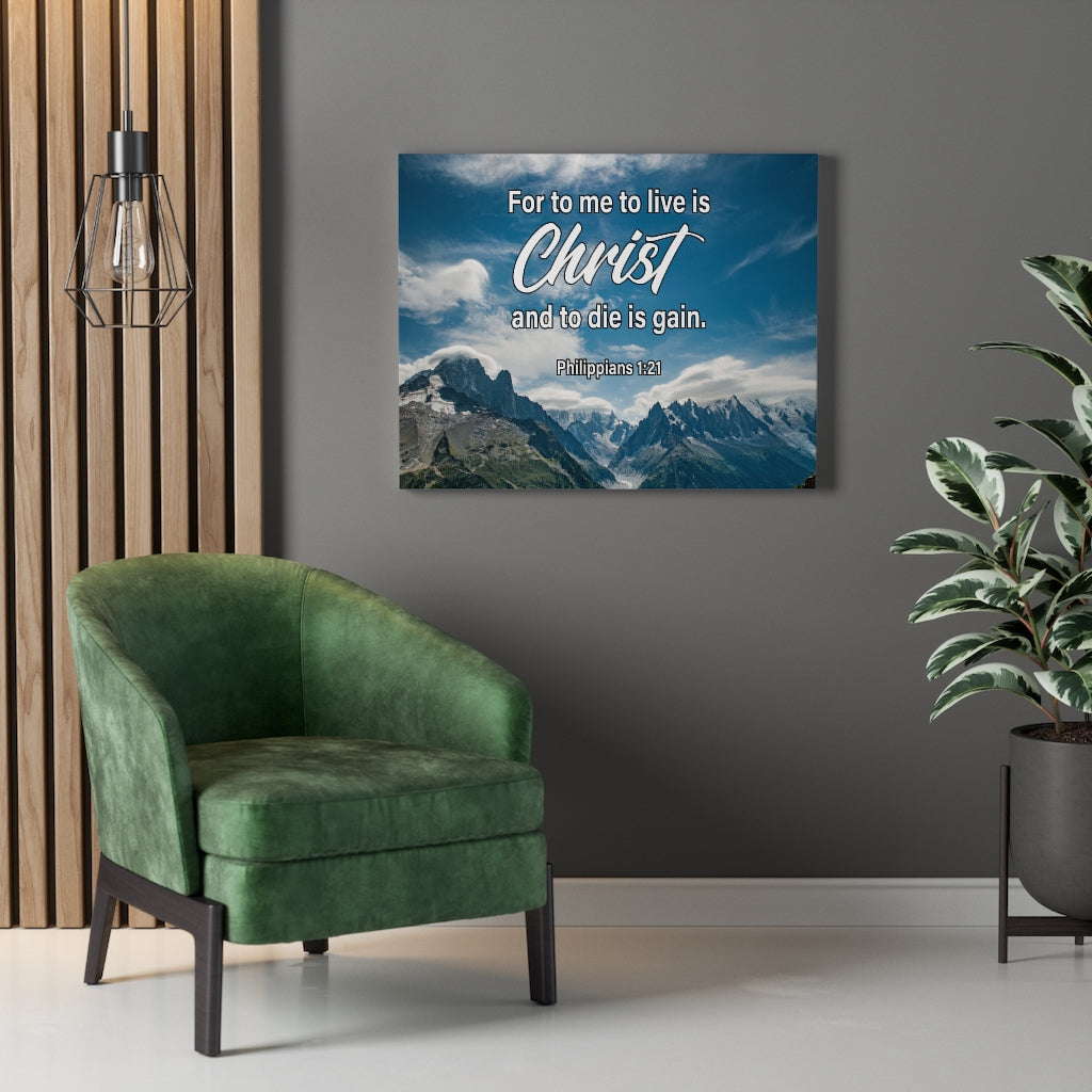 Scripture Walls To Live is Christ Philippians 1:21 Wall Art Christian Home Decor Unframed-Express Your Love Gifts