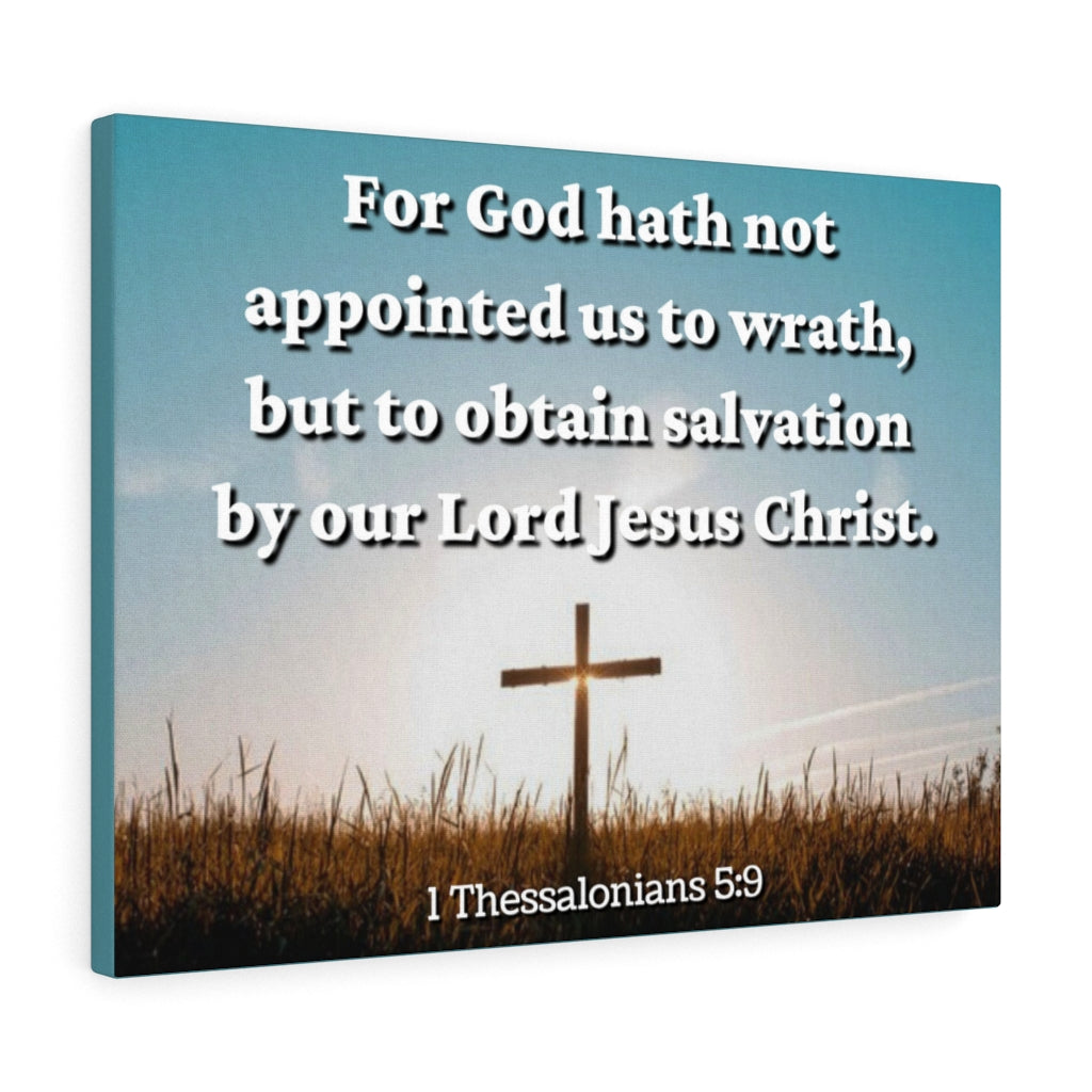 To Obtain Salvation 1 Thessalonians 5:9 Bible Verse Canvas Christian Wall Art Ready to Hang Unframed-Express Your Love Gifts