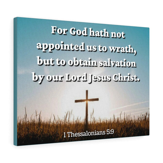 To Obtain Salvation 1 Thessalonians 5:9 Bible Verse Canvas Christian Wall Art Ready to Hang Unframed-Express Your Love Gifts