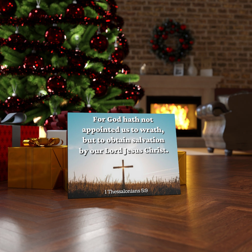 To Obtain Salvation 1 Thessalonians 5:9 Bible Verse Canvas Christian Wall Art Ready to Hang Unframed-Express Your Love Gifts