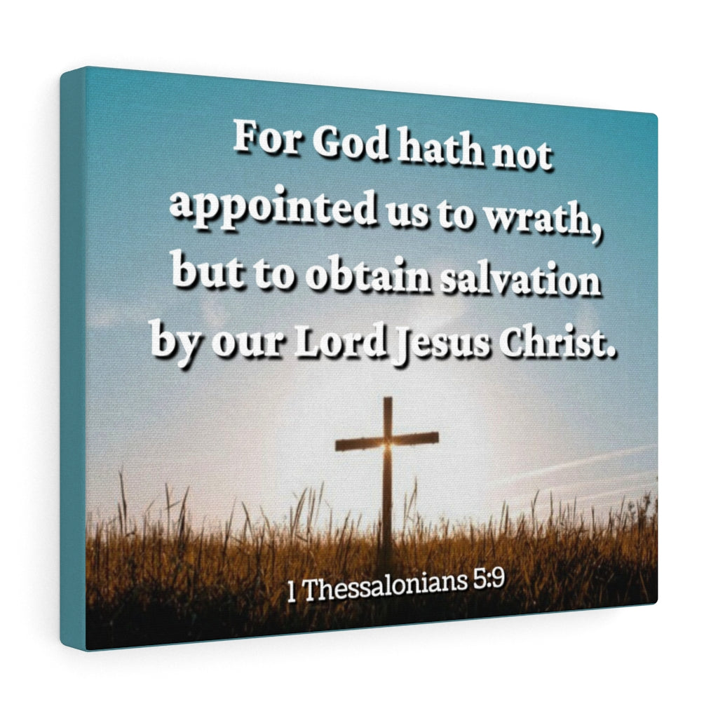 To Obtain Salvation 1 Thessalonians 5:9 Bible Verse Canvas Christian Wall Art Ready to Hang Unframed-Express Your Love Gifts