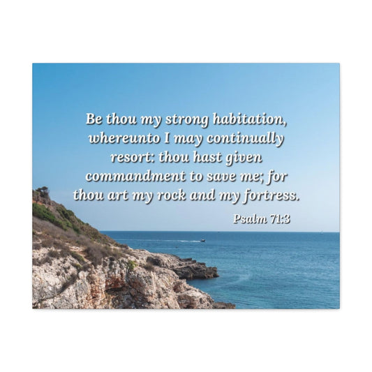 Scripture Walls To Save Me Psalm 71:3 Bible Verse Canvas Christian Wall Art Ready to Hang Unframed-Express Your Love Gifts
