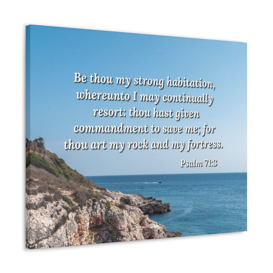 Scripture Walls To Save Me Psalm 71:3 Bible Verse Canvas Christian Wall Art Ready to Hang Unframed-Express Your Love Gifts