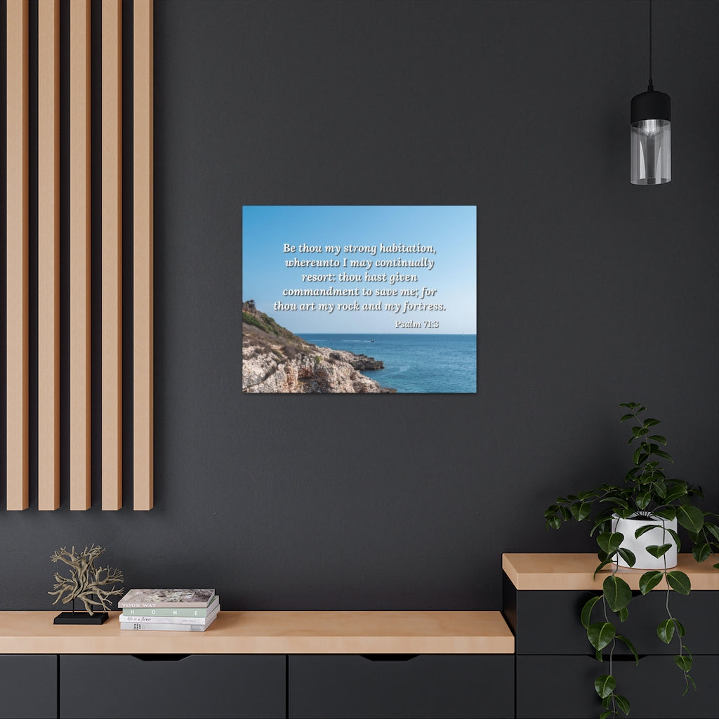 Scripture Walls To Save Me Psalm 71:3 Bible Verse Canvas Christian Wall Art Ready to Hang Unframed-Express Your Love Gifts