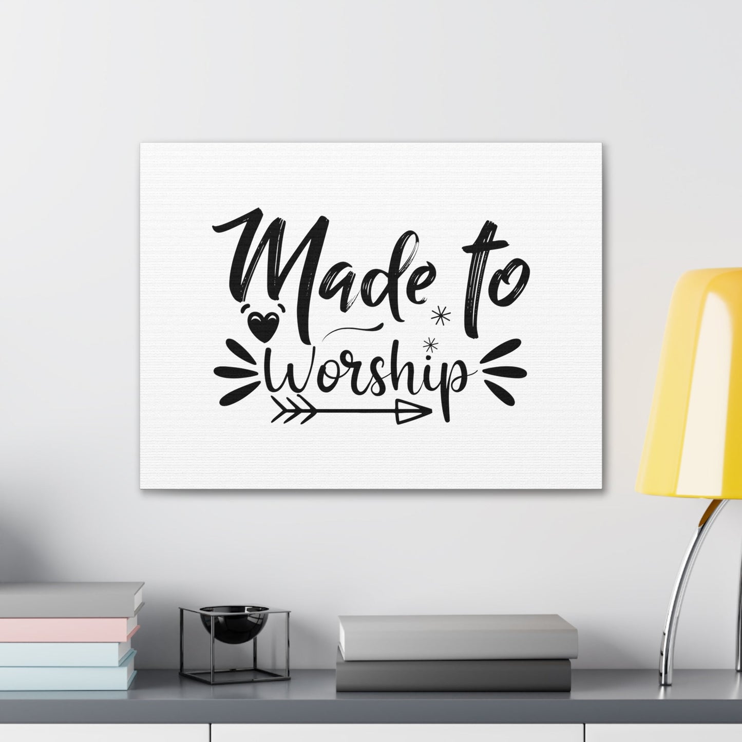 To Worship Arrow Psalm 95:6 Christian Wall Art Bible Verse Print Ready to Hang Unframed-Express Your Love Gifts