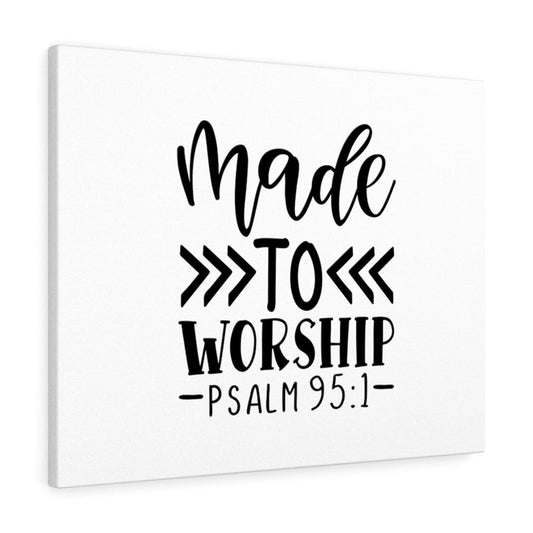To Worship Psalm 95:1 Bible Verse Canvas Christian Wall Art Ready to Hang Unframed-Express Your Love Gifts