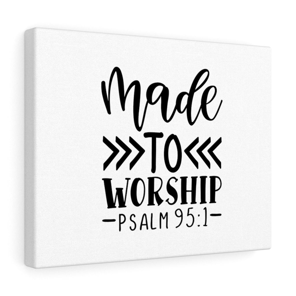 To Worship Psalm 95:1 Bible Verse Canvas Christian Wall Art Ready to Hang Unframed-Express Your Love Gifts