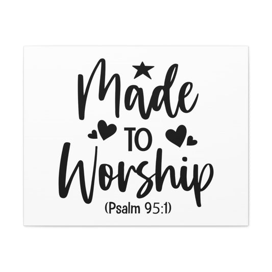 Scripture Walls To Worship Psalm 95:1 Star & Hearts Bible Verse Canvas Christian Wall Art Ready to Hang Unframed-Express Your Love Gifts