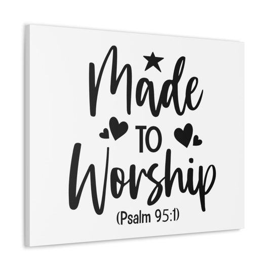 Scripture Walls To Worship Psalm 95:1 Star & Hearts Bible Verse Canvas Christian Wall Art Ready to Hang Unframed-Express Your Love Gifts