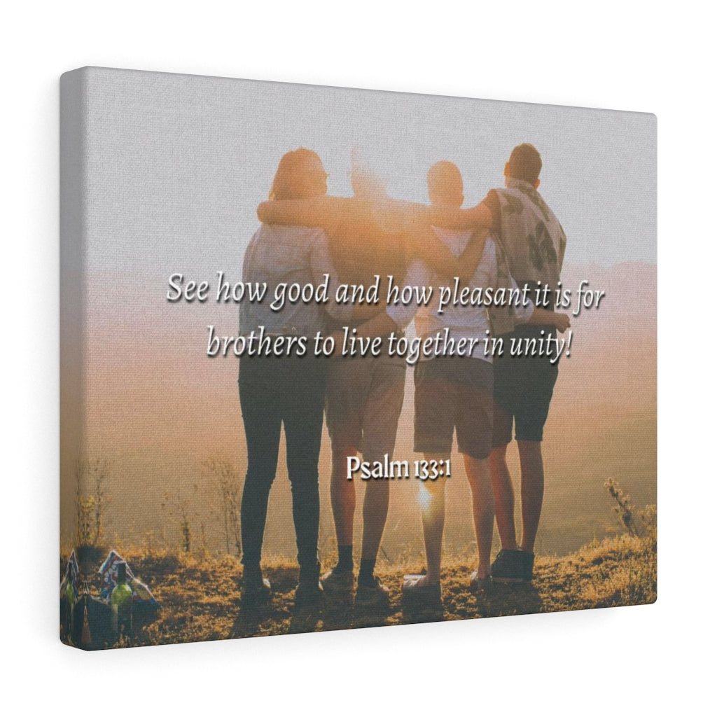 Together In Unity Psalms 133:1 Bible Verse Canvas Christian Wall Art Ready to Hang Unframed-Express Your Love Gifts