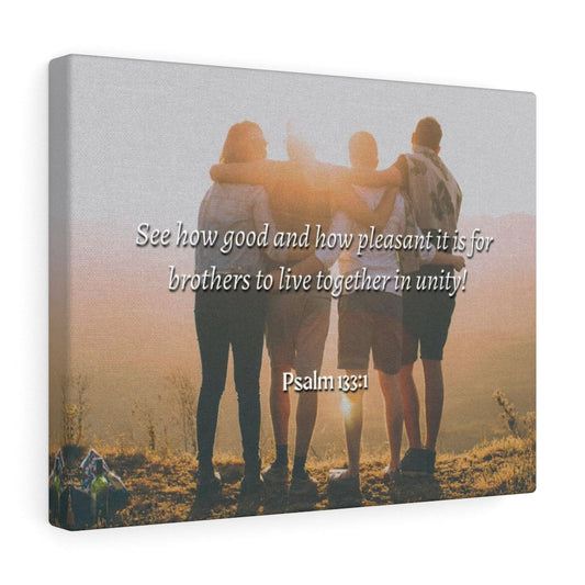 Together In Unity Psalms 133:1 Bible Verse Canvas Christian Wall Art Ready to Hang Unframed-Express Your Love Gifts