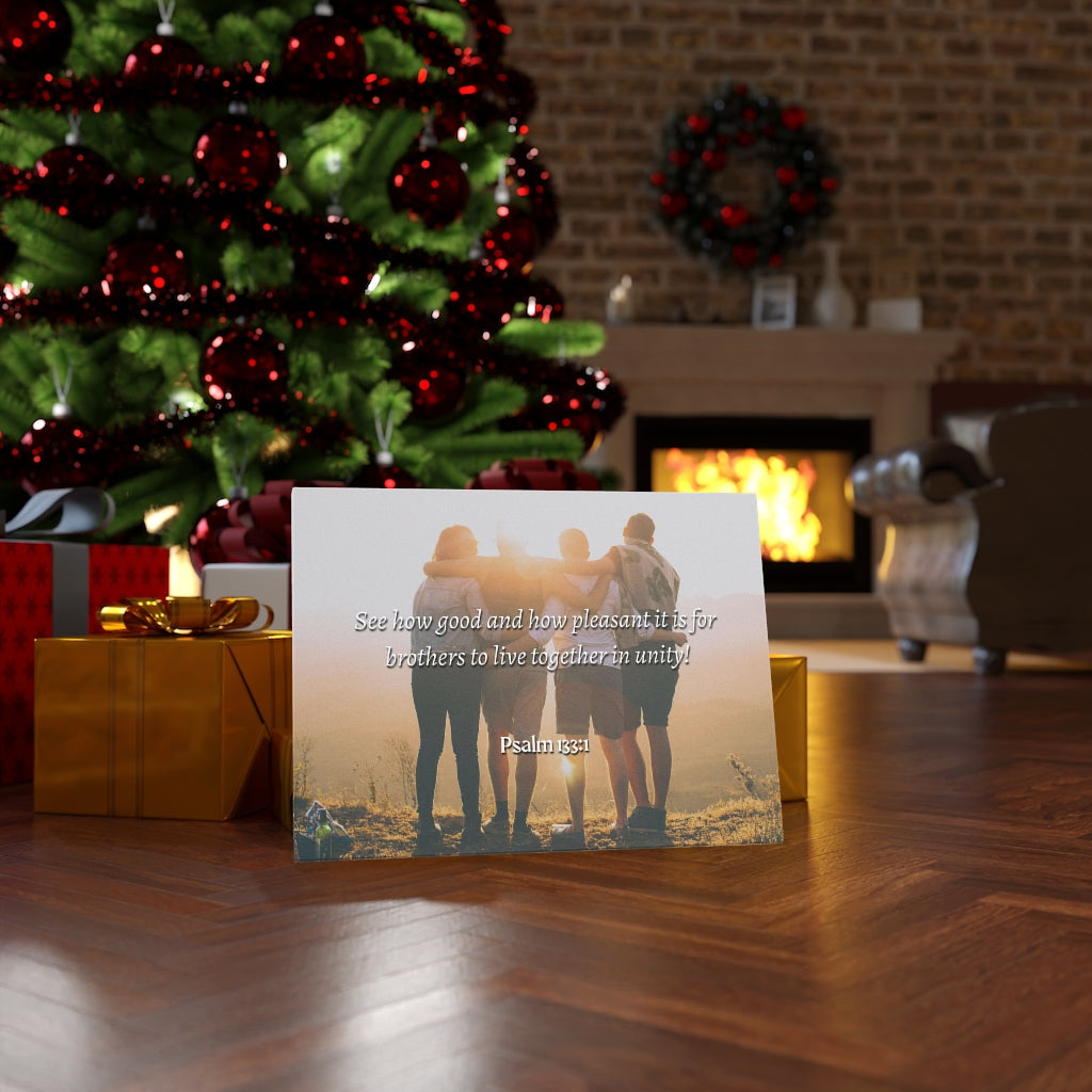 Together In Unity Psalms 133:1 Bible Verse Canvas Christian Wall Art Ready to Hang Unframed-Express Your Love Gifts