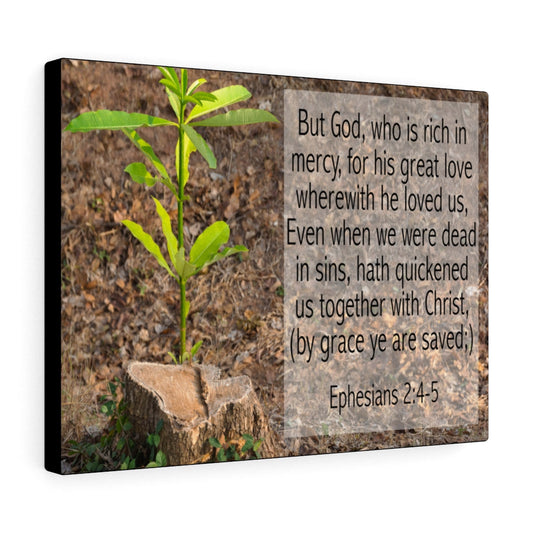 Together With Christ Ephesians 2:4-5 Bible Verse Canvas Christian Wall Art Ready to Hang Unframed-Express Your Love Gifts