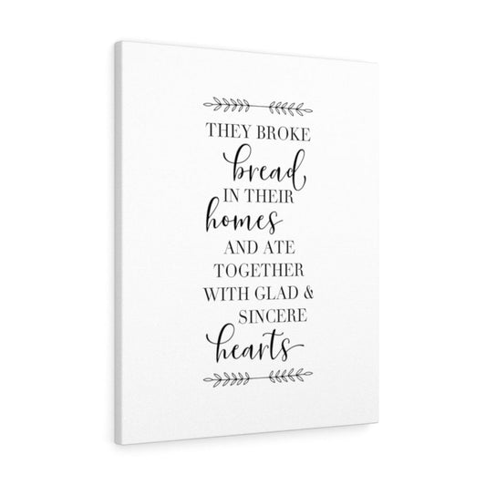 Together with Glad & Sincere Bible Verse Canvas Christian Wall Art Ready to Hang Unframed-Express Your Love Gifts