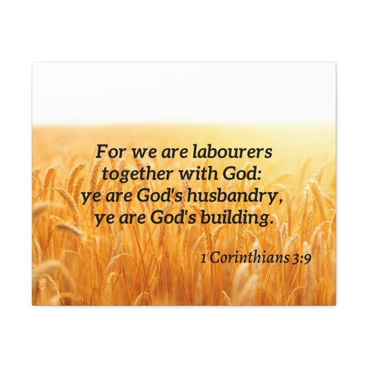Scripture Walls Together With God 1 Corinthians 3:9 Bible Verse Canvas Christian Wall Art Ready to Hang Unframed-Express Your Love Gifts