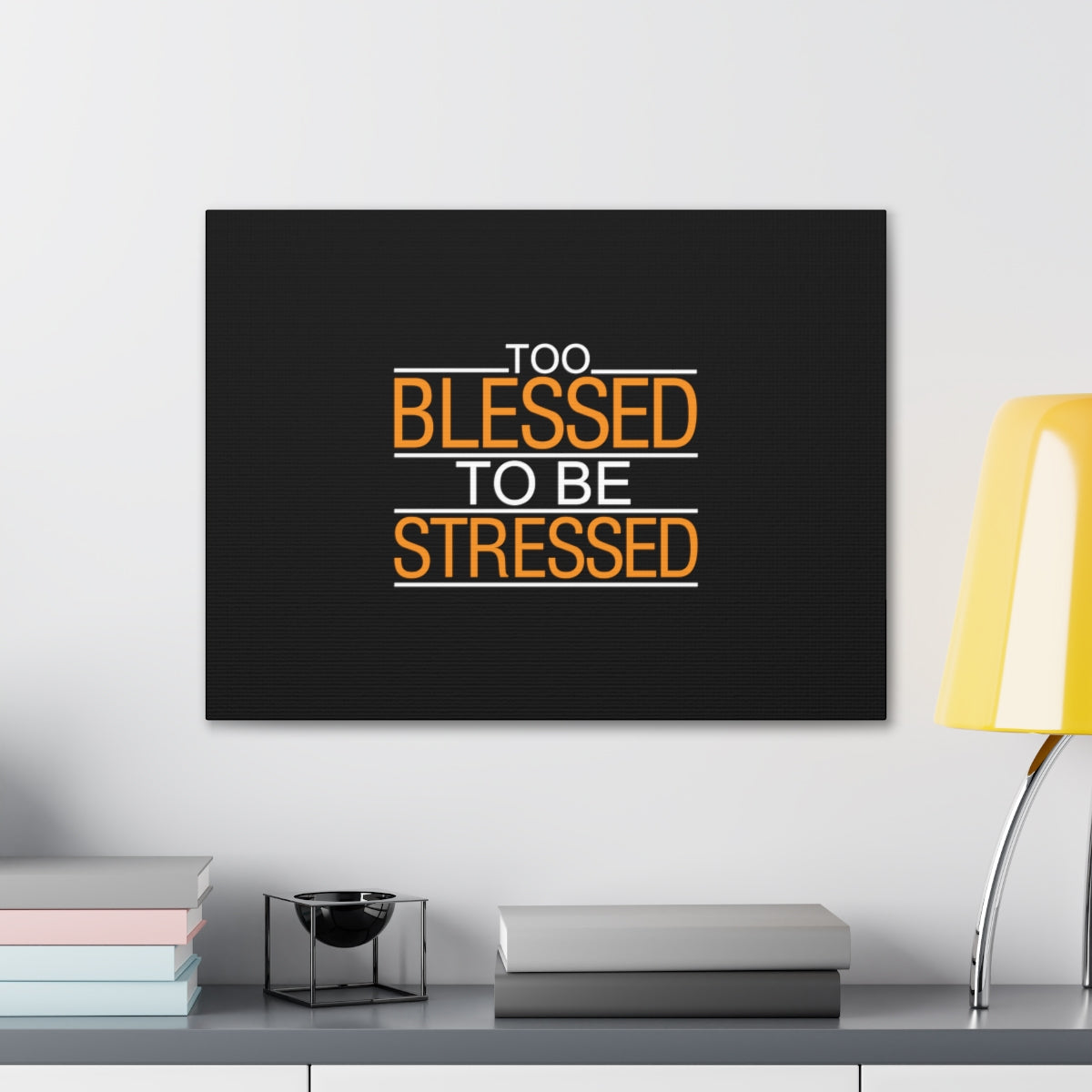 Too Blessed To Be Stressed PSALM 119:143 Christian Wall Art Bible Verse Print Ready to Hang Unframed-Express Your Love Gifts
