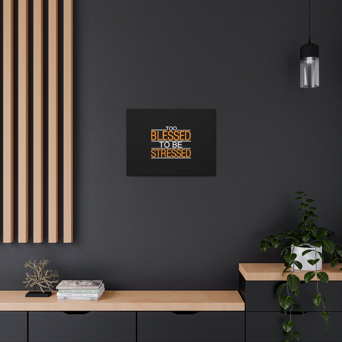 Too Blessed To Be Stressed PSALM 119:143 Christian Wall Art Bible Verse Print Ready to Hang Unframed-Express Your Love Gifts