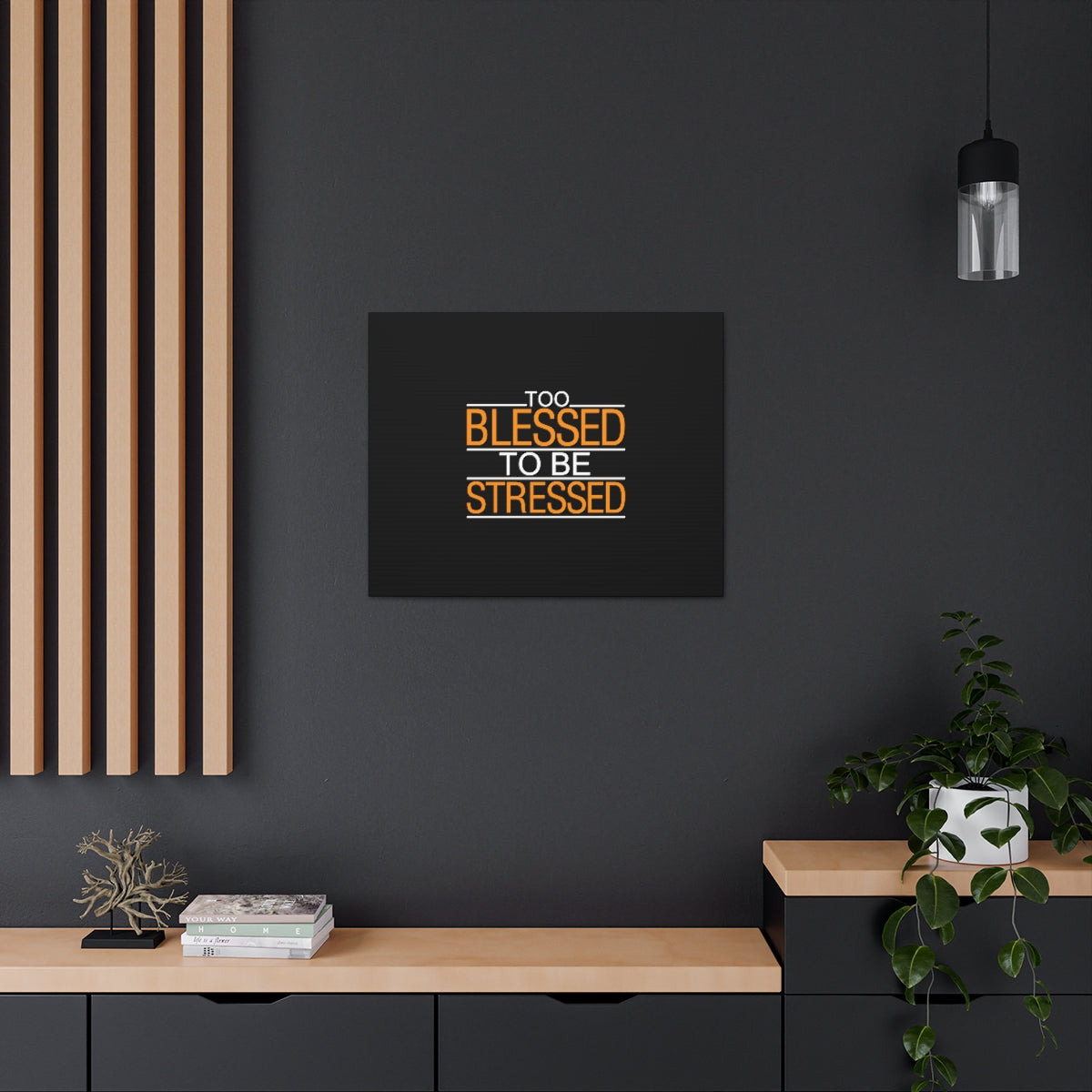Too Blessed To Be Stressed PSALM 119:143 Christian Wall Art Bible Verse Print Ready to Hang Unframed-Express Your Love Gifts