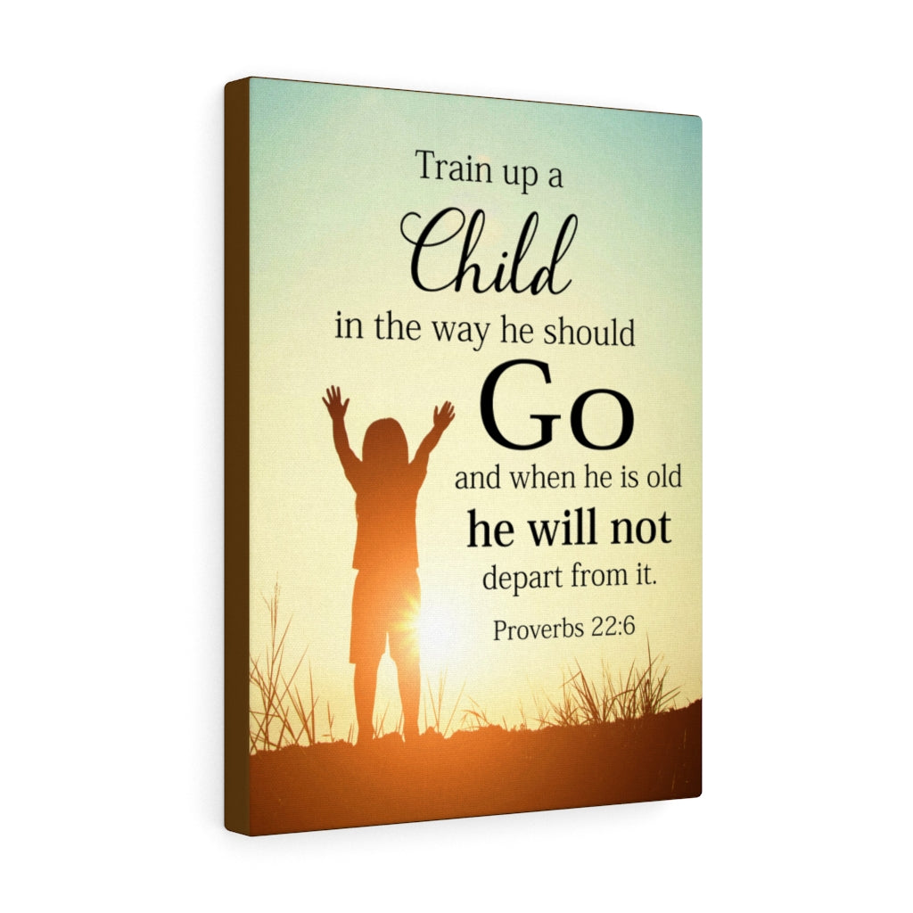 Train up a Child Proverbs 22:6 Wall Art Christian Home Decor Unframed-Express Your Love Gifts