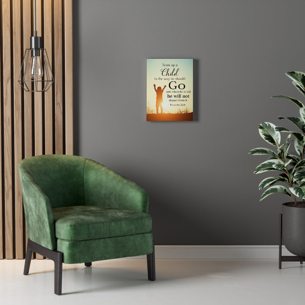 Scripture Walls Train up a Child Proverbs 22:6 Wall Art Christian Home Decor Unframed-Express Your Love Gifts