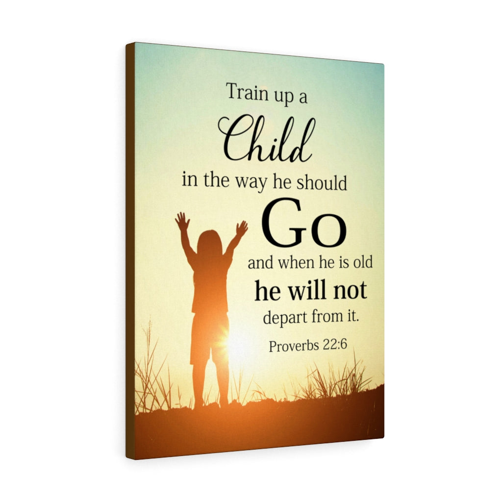 Scripture Walls Train up a Child Proverbs 22:6 Wall Art Christian Home Decor Unframed-Express Your Love Gifts