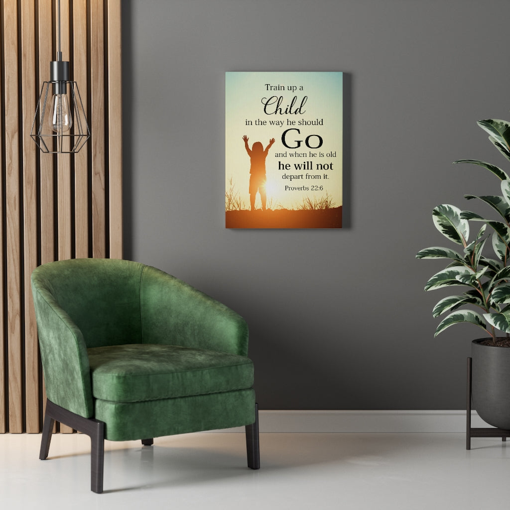 Scripture Walls Train up a Child Proverbs 22:6 Wall Art Christian Home Decor Unframed-Express Your Love Gifts