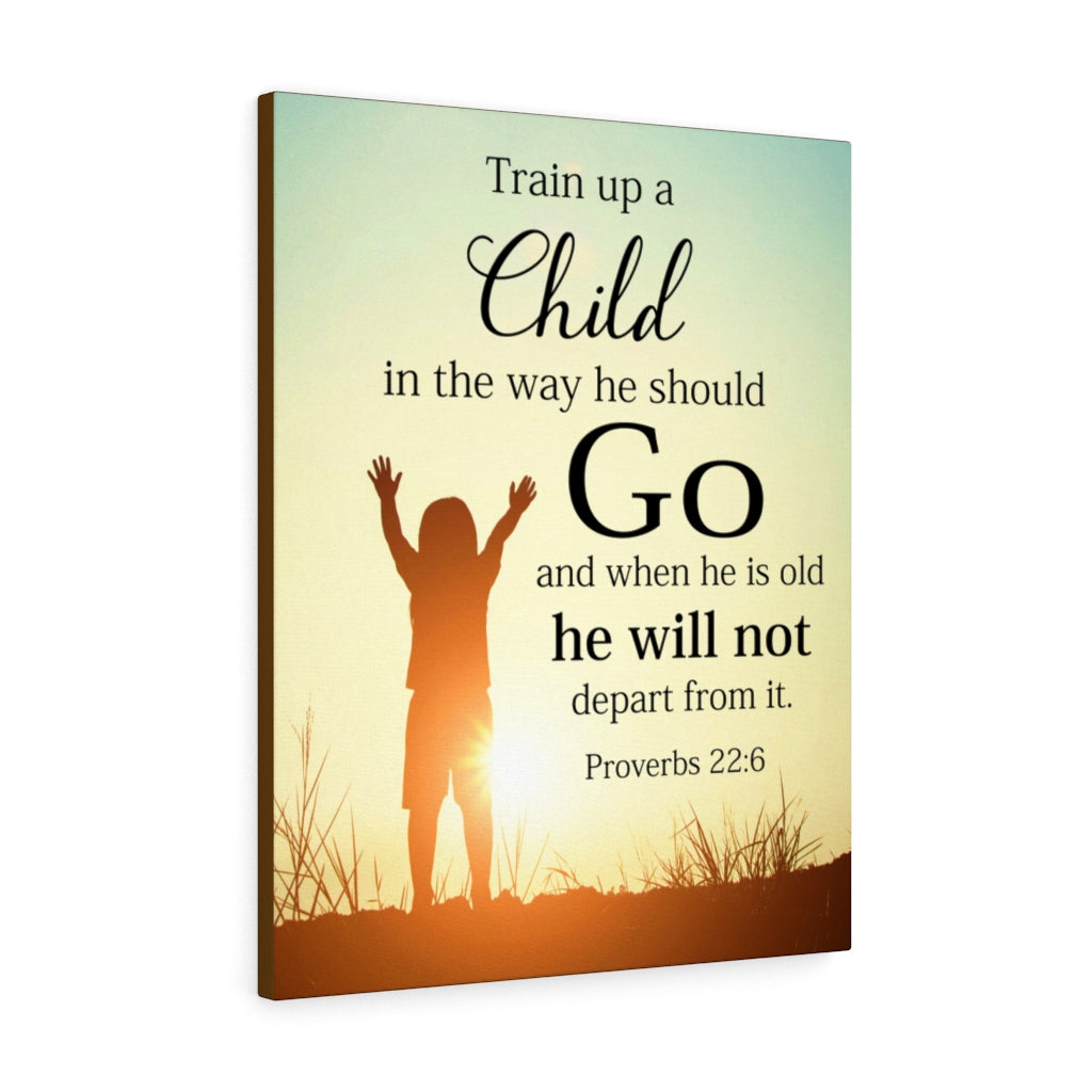 Scripture Walls Train up a Child Proverbs 22:6 Wall Art Christian Home Decor Unframed-Express Your Love Gifts