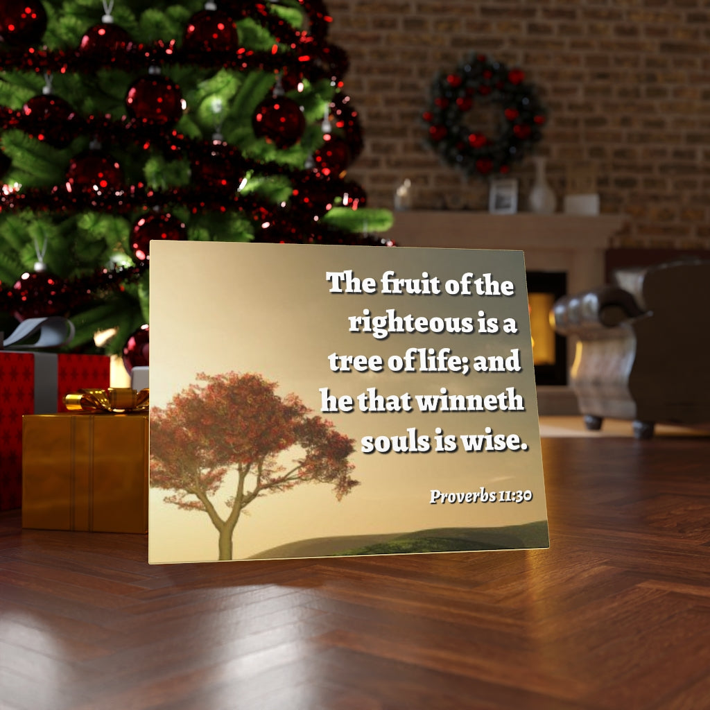 Tree Of Life Proverbs 11:30 Bible Verse Canvas Christian Wall Art Ready to Hang Unframed-Express Your Love Gifts