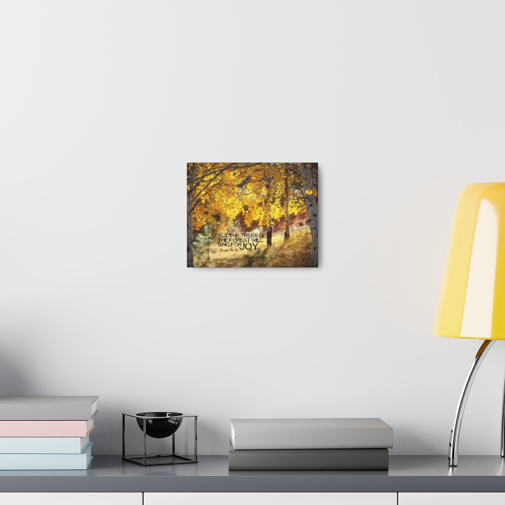 Scripture Walls Trees Of The Forest Psalm 96:12 Bible Verse Canvas Christian Wall Art Ready to Hang Unframed-Express Your Love Gifts