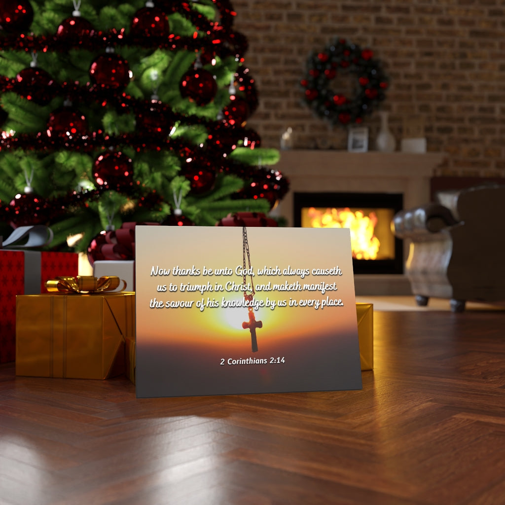 Triumph In Christ 2 Corinthians 2:14 Bible Verse Canvas Christian Wall Art Ready to Hang Unframed-Express Your Love Gifts