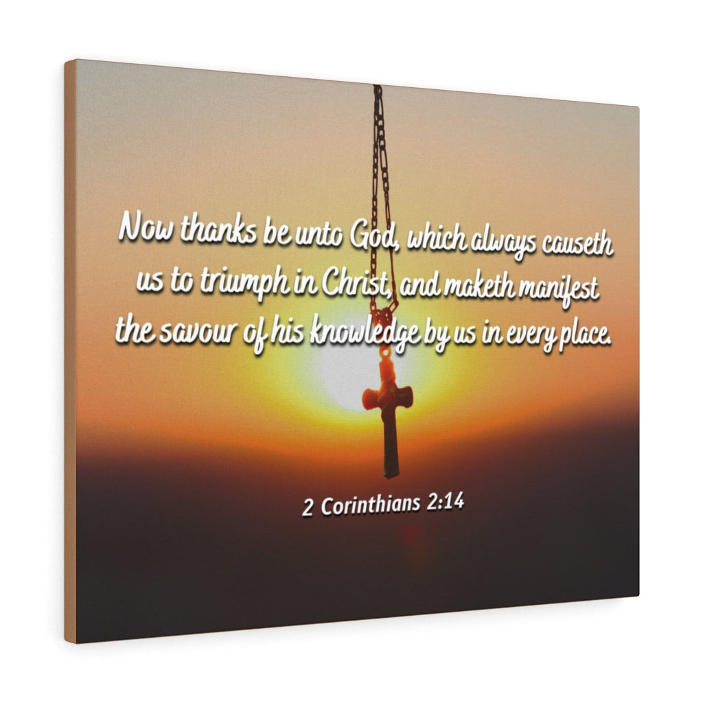 Triumph In Christ 2 Corinthians 2:14 Bible Verse Canvas Christian Wall Art Ready to Hang Unframed-Express Your Love Gifts