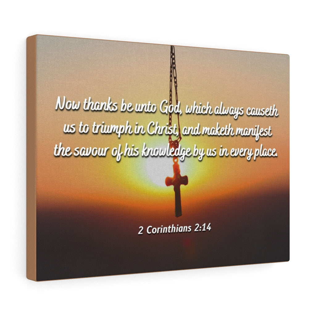 Triumph In Christ 2 Corinthians 2:14 Bible Verse Canvas Christian Wall Art Ready to Hang Unframed-Express Your Love Gifts