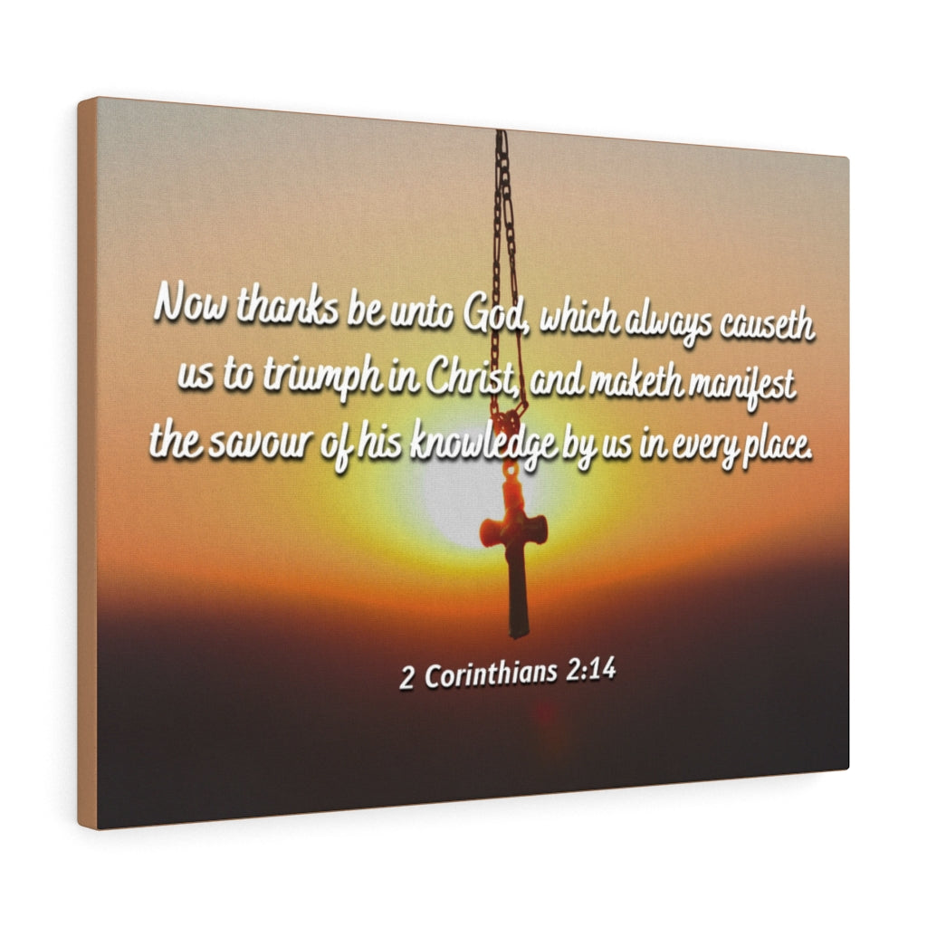 Triumph In Christ 2 Corinthians 2:14 Bible Verse Canvas Christian Wall Art Ready to Hang Unframed-Express Your Love Gifts