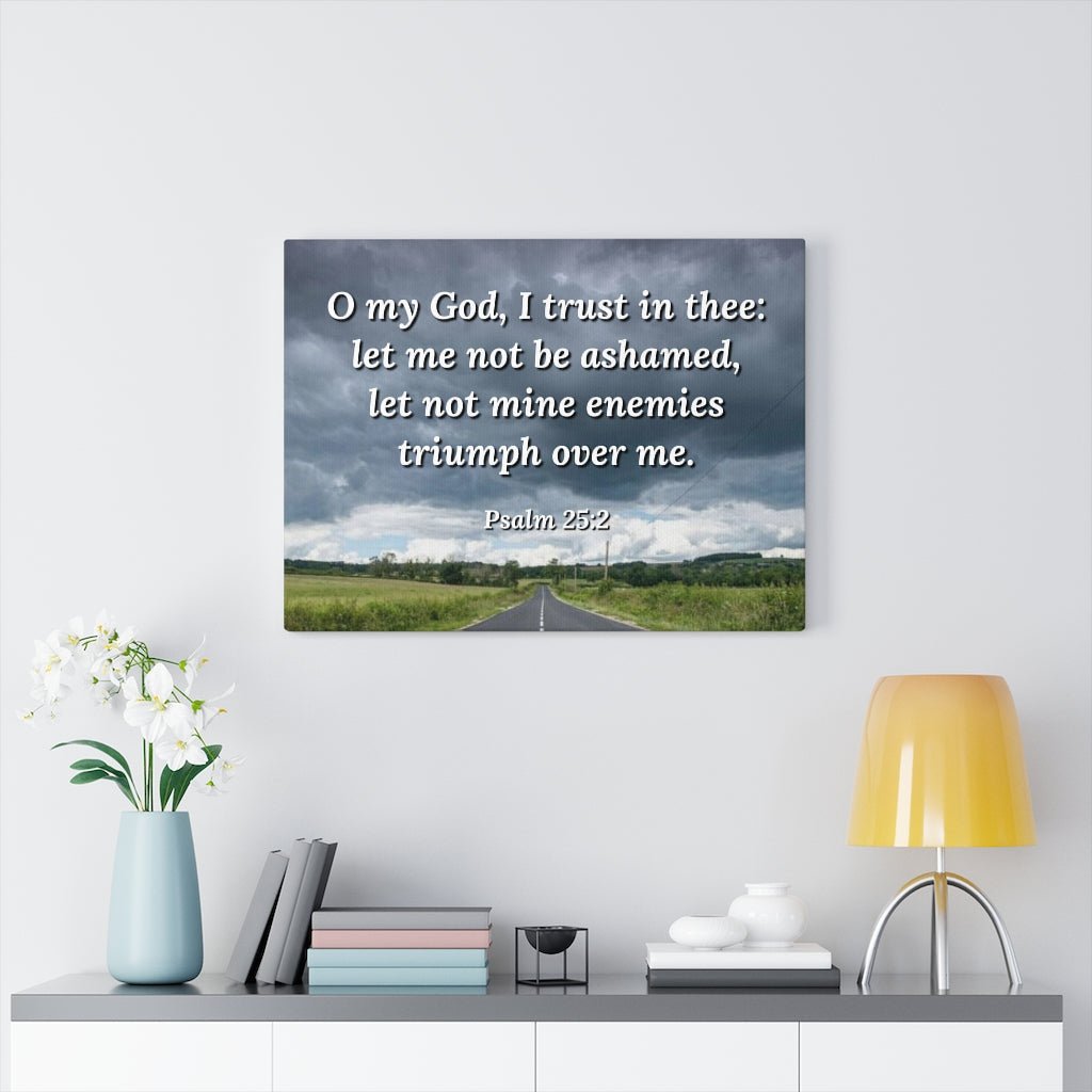 Triumph Psalm 25:2 Bible Verse Canvas Christian Wall Art Ready to Hang Unframed-Express Your Love Gifts