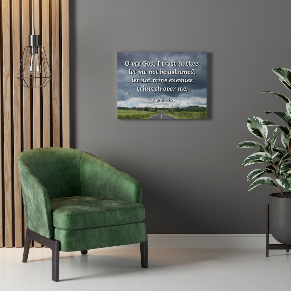 Triumph Psalm 25:2 Bible Verse Canvas Christian Wall Art Ready to Hang Unframed-Express Your Love Gifts