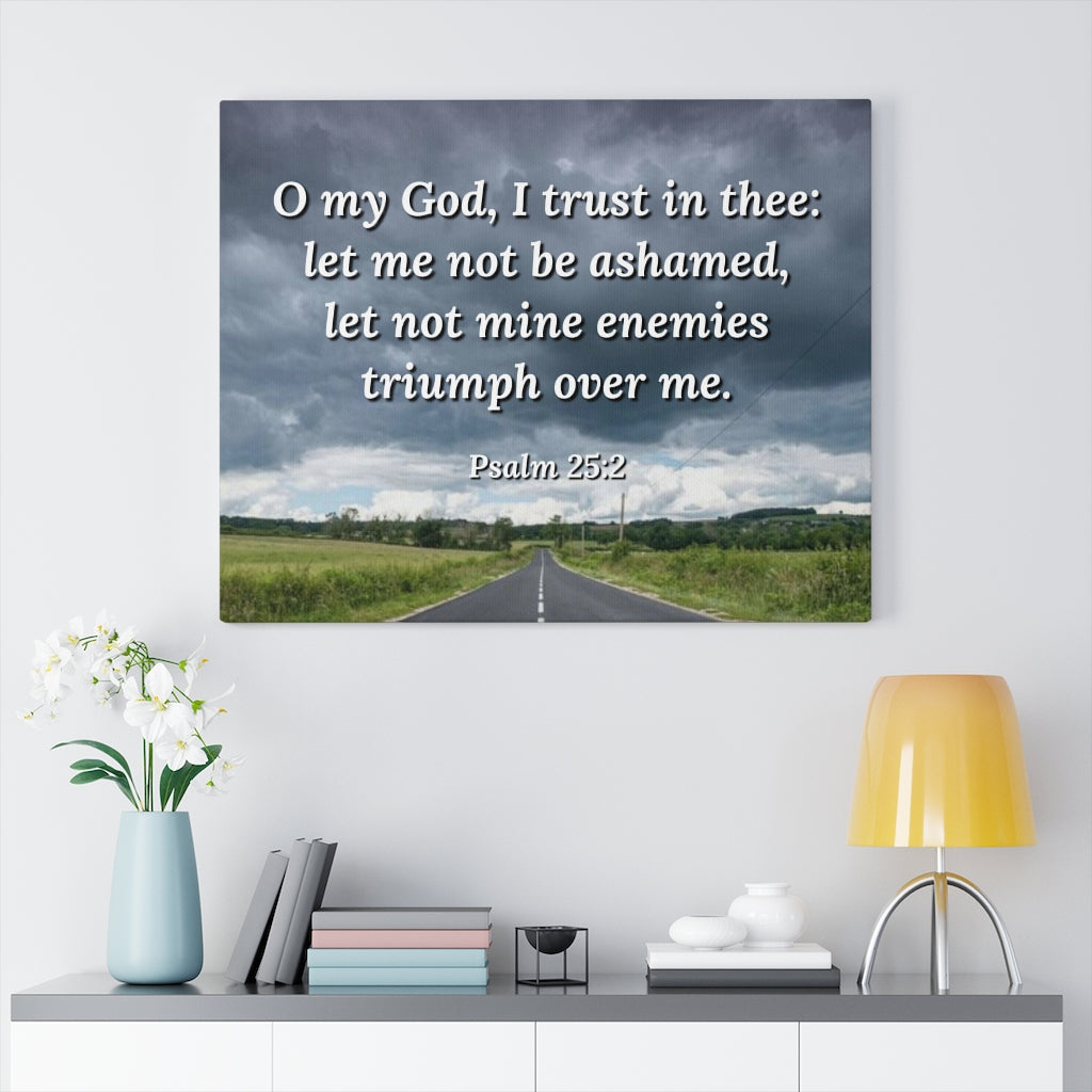 Triumph Psalm 25:2 Bible Verse Canvas Christian Wall Art Ready to Hang Unframed-Express Your Love Gifts