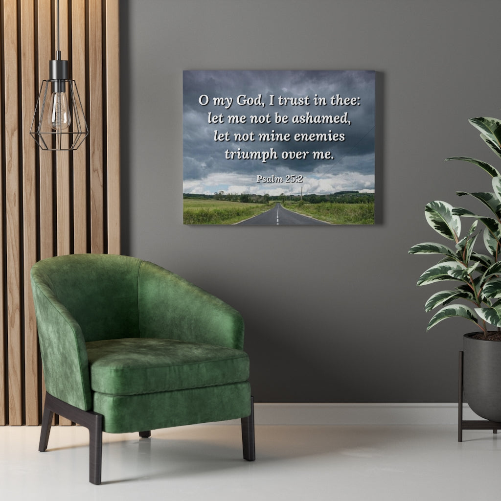 Triumph Psalm 25:2 Bible Verse Canvas Christian Wall Art Ready to Hang Unframed-Express Your Love Gifts