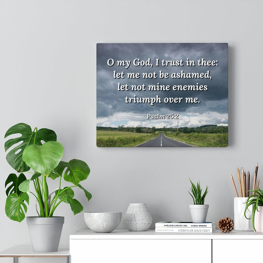 Triumph Psalm 25:2 Bible Verse Canvas Christian Wall Art Ready to Hang Unframed-Express Your Love Gifts