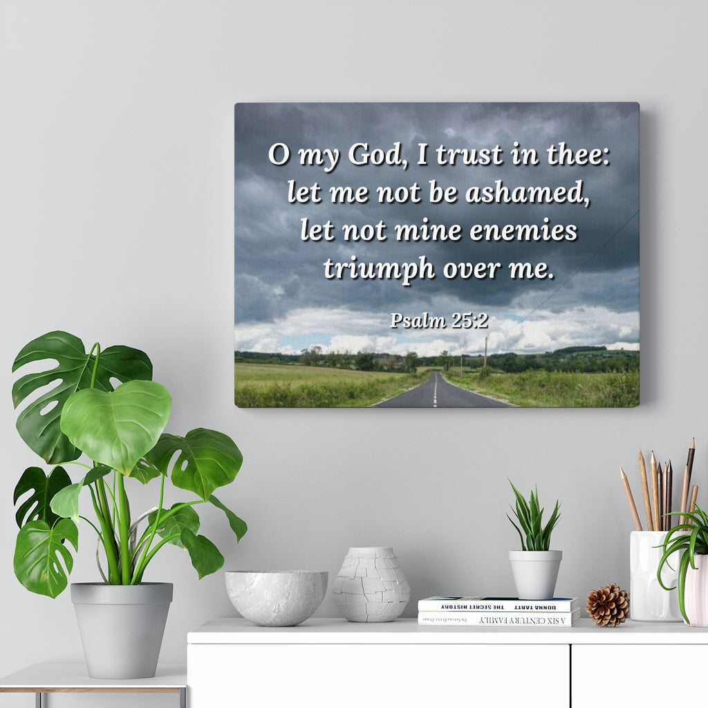 Triumph Psalm 25:2 Bible Verse Canvas Christian Wall Art Ready to Hang Unframed-Express Your Love Gifts
