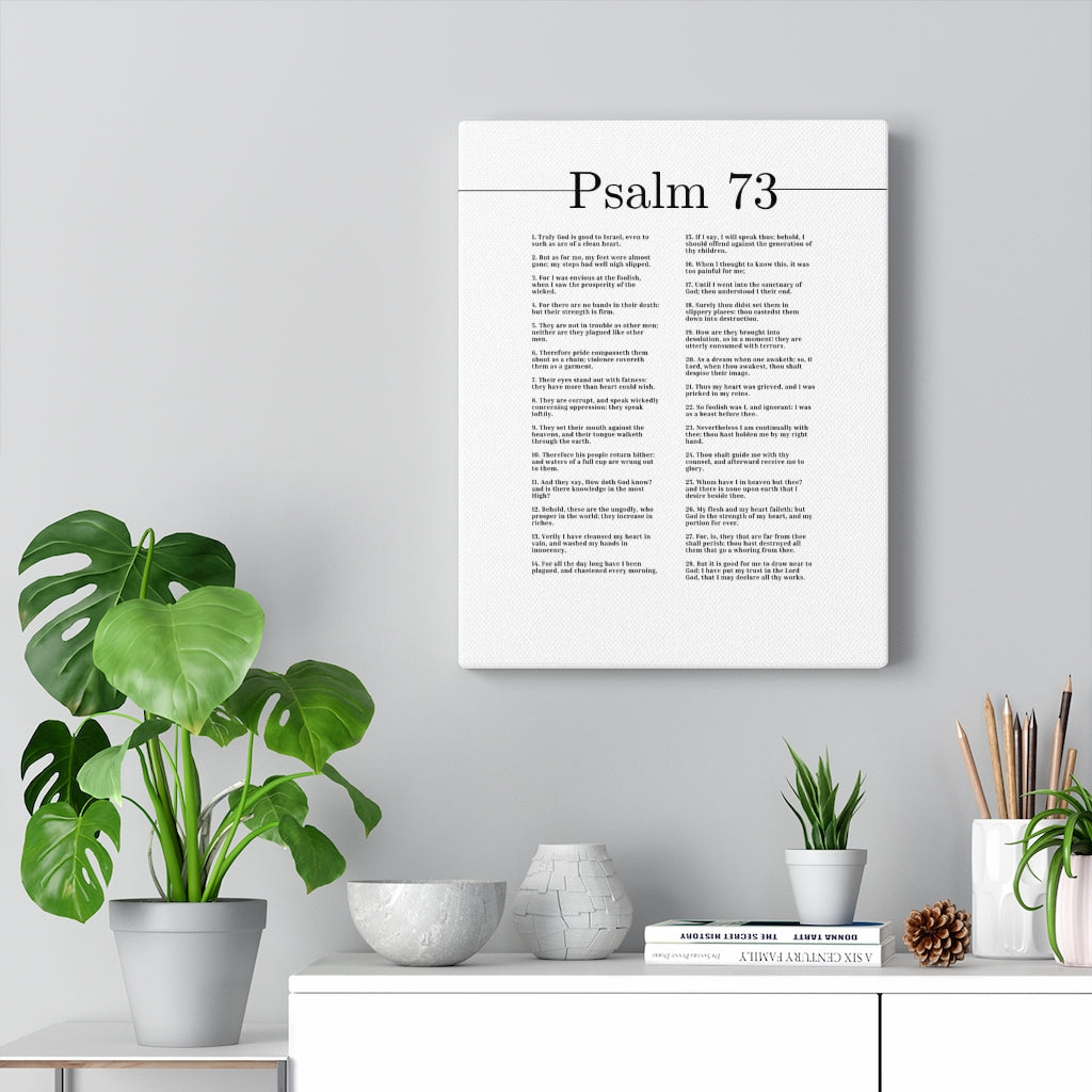Truly God Is Good Psalm 73 Bible Verse Canvas Christian Wall Art Ready to Hang Unframed-Express Your Love Gifts