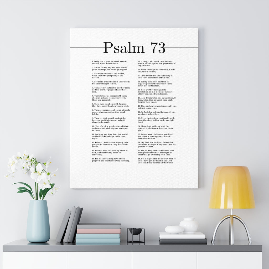 Truly God Is Good Psalm 73 Bible Verse Canvas Christian Wall Art Ready to Hang Unframed-Express Your Love Gifts