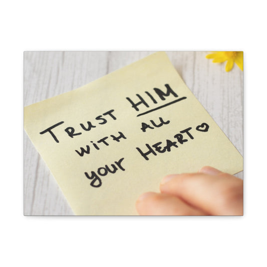 Trust Him Notes 1 PETER 5:7 Christian Wall Art Bible Verse Print Ready to Hang Unframed-Express Your Love Gifts
