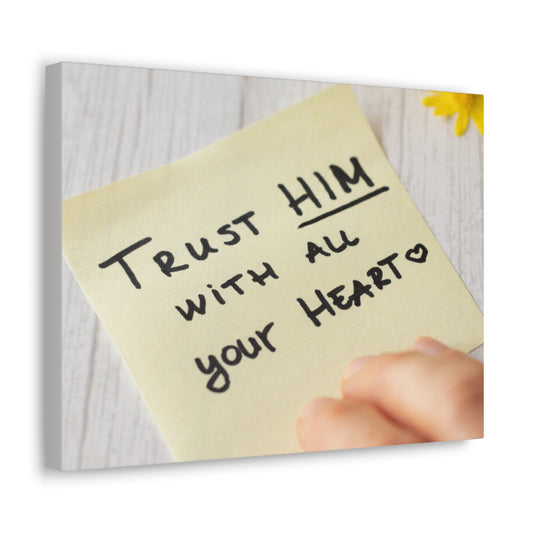 Trust Him Notes 1 PETER 5:7 Christian Wall Art Bible Verse Print Ready to Hang Unframed-Express Your Love Gifts