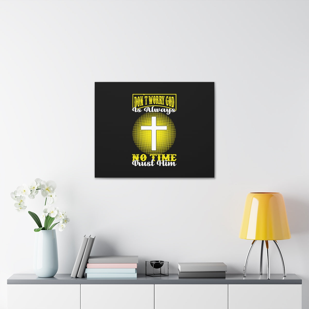 Trust Him Psalm 37:3-7 Christian Wall Art Bible Verse Print Ready to Hang Unframed-Express Your Love Gifts