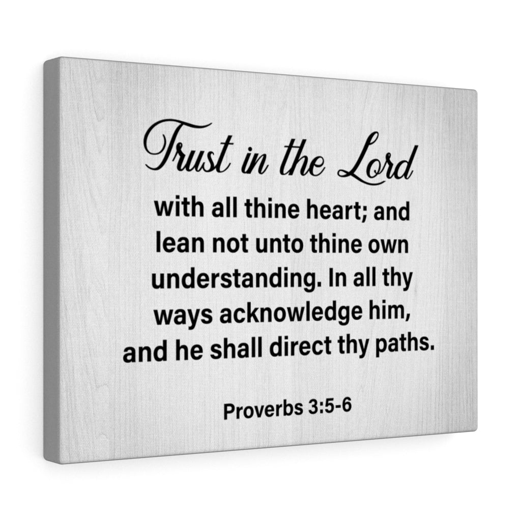 Scripture Walls Trust in Lord Proverbs 3:5-6 Grey Wall Art Christian Home Decor Unframed-Express Your Love Gifts